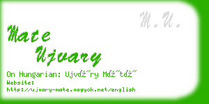 mate ujvary business card